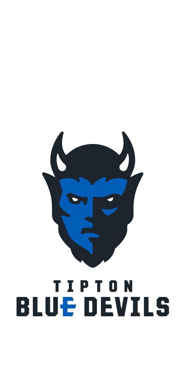 White wallpaper with Blue Devils logo